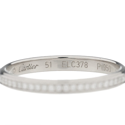 Cartier Platinum Diamond 2.3mm D'Amour Wedding Band Ring 51 5.75 4 of 5
