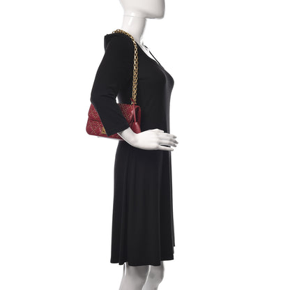Christian Dior Lambskin Cannage Studded Small Dioraddict Flap Bag Red 2 of 11