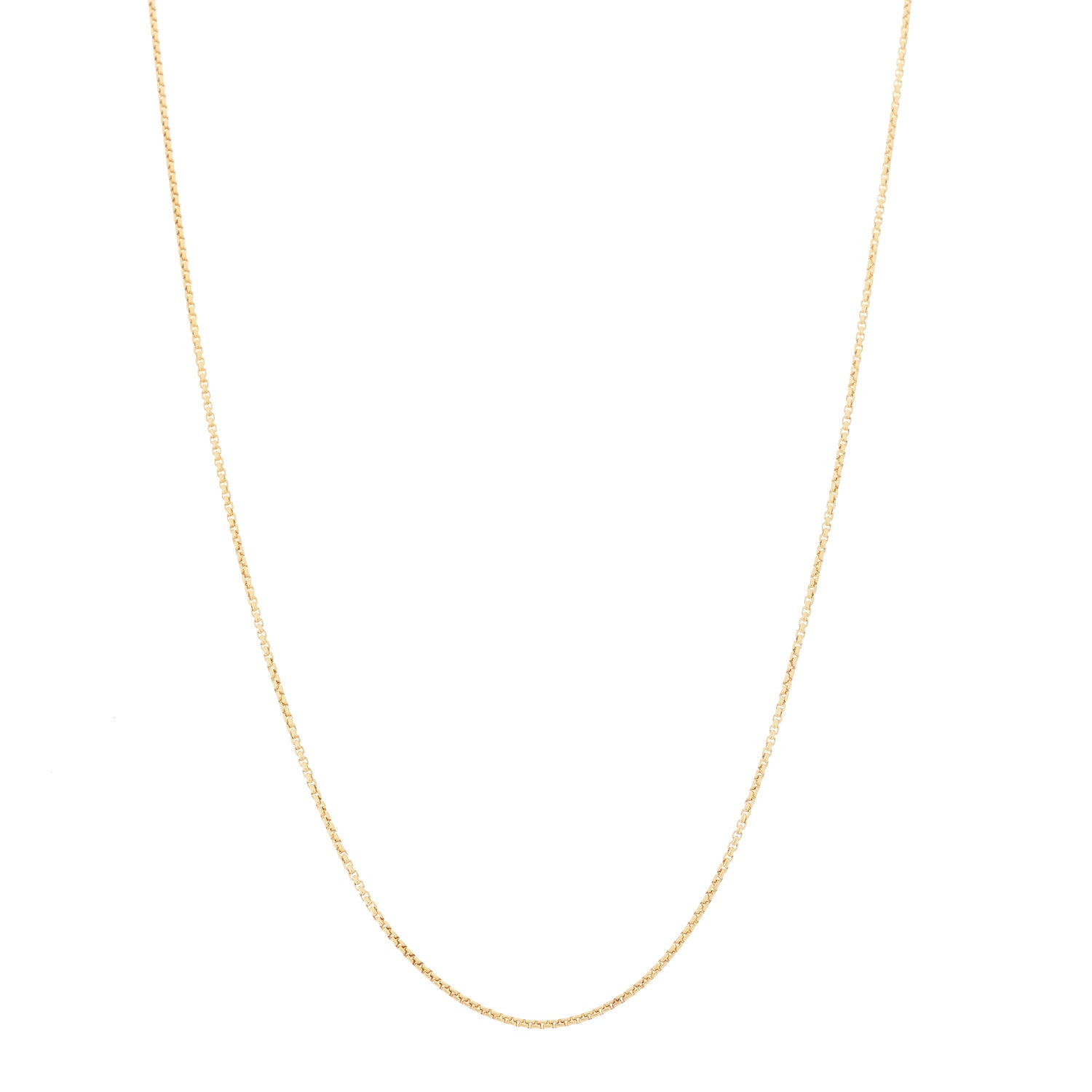 David Yurman 18K Yellow Gold 1mm Box Chain Necklace 18" 1 of 5