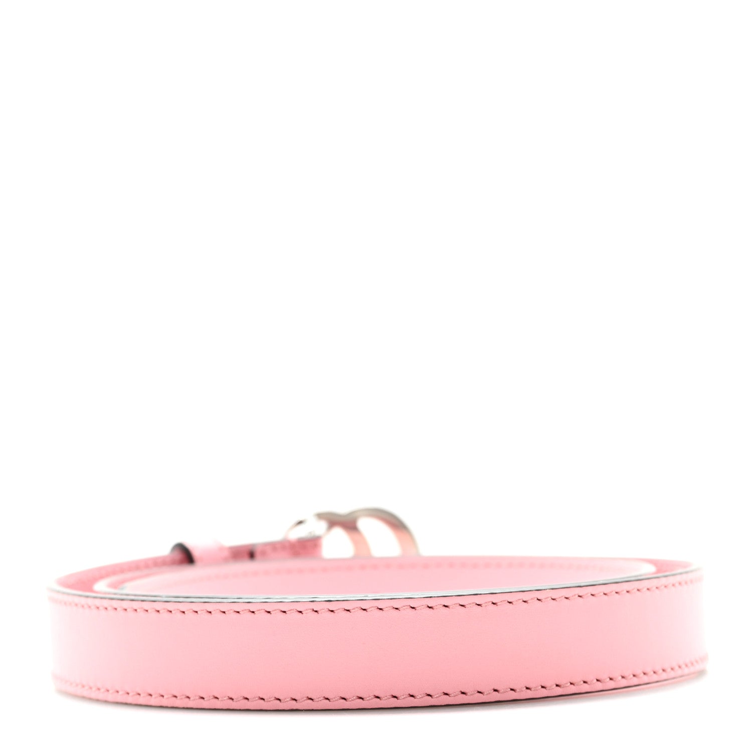 Gucci Moon Calfskin Palladium Double G Belt 75 30 Wild Rose 2 of 4