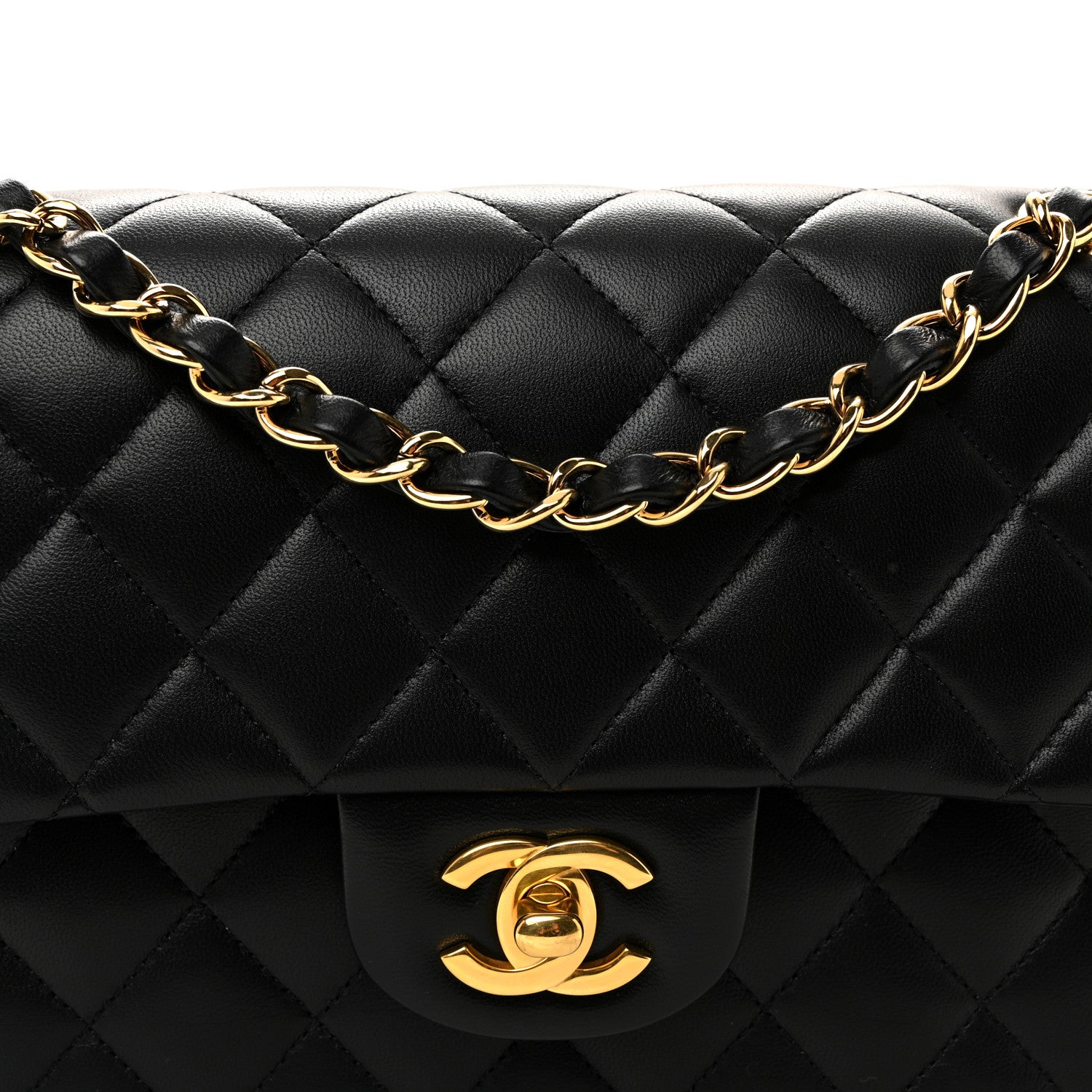 Chanel Lambskin Quilted Small Double Flap Black 8 of 10