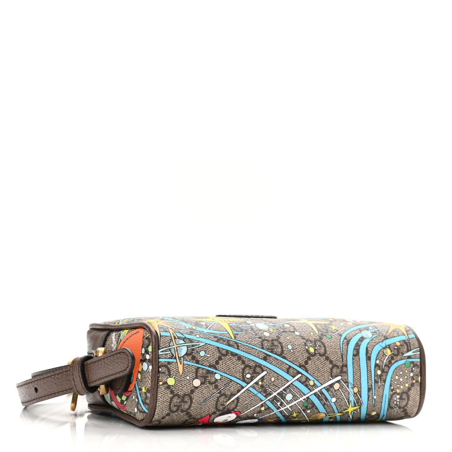 X DISNEY GG Supreme Monogram Donald Duck Interlocking G Shoulder Bag Beige Multicolor New Acero