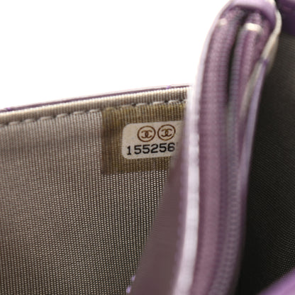 Chanel Patent Quilted Brilliant Wallet On Chain WOC Violet 8 of 12
