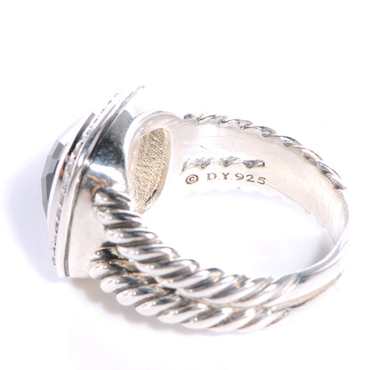 David Yurman Sterling Silver Diamond Black Onyx 11mm Albion Ring 58 8.5 3 of 4
