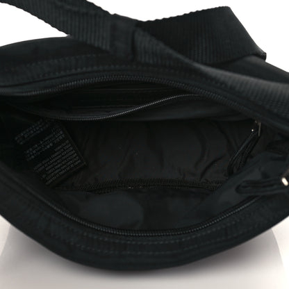 Balenciaga Recycled Sport Nylon Logo Embroidered Wheel Sling Bag Black White 5 of 10