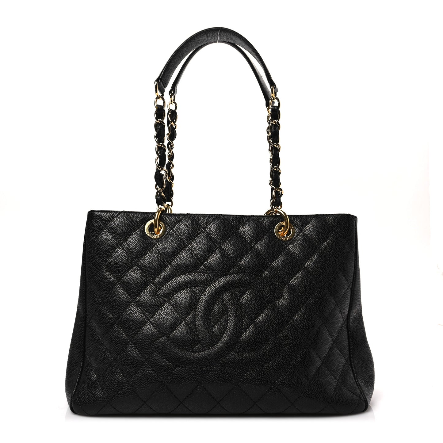 Caviar Quilted Grand Shopping Tote GST Black