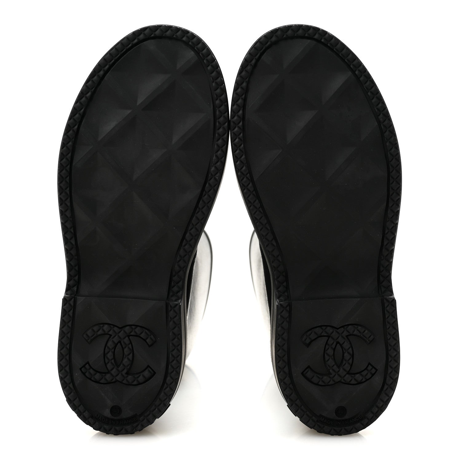 Chanel Caoutchouk CC High Boots 40 Black 6 of 10