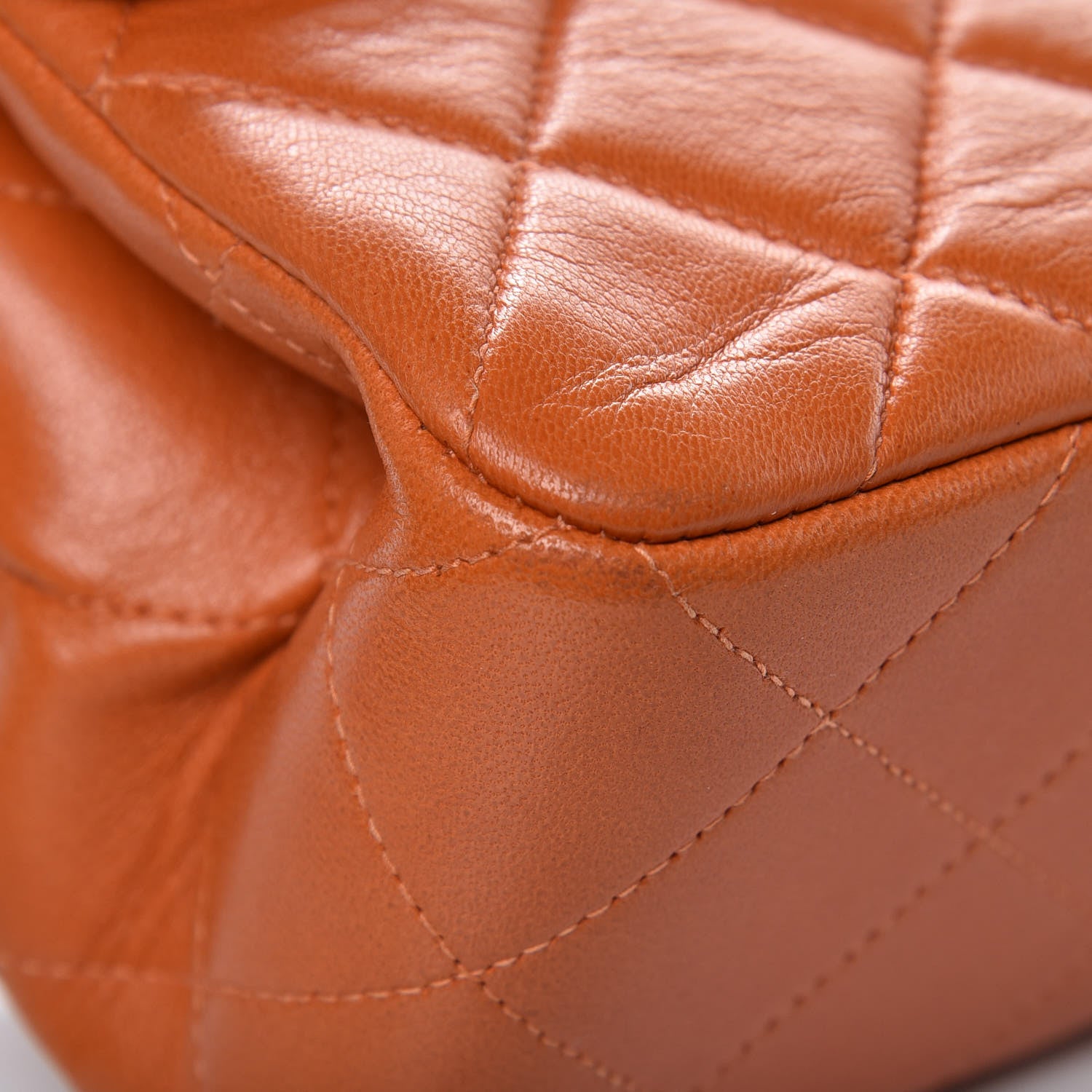 Chanel Lambskin Quilted Medium Double Sided Flap Orange 15 of 18