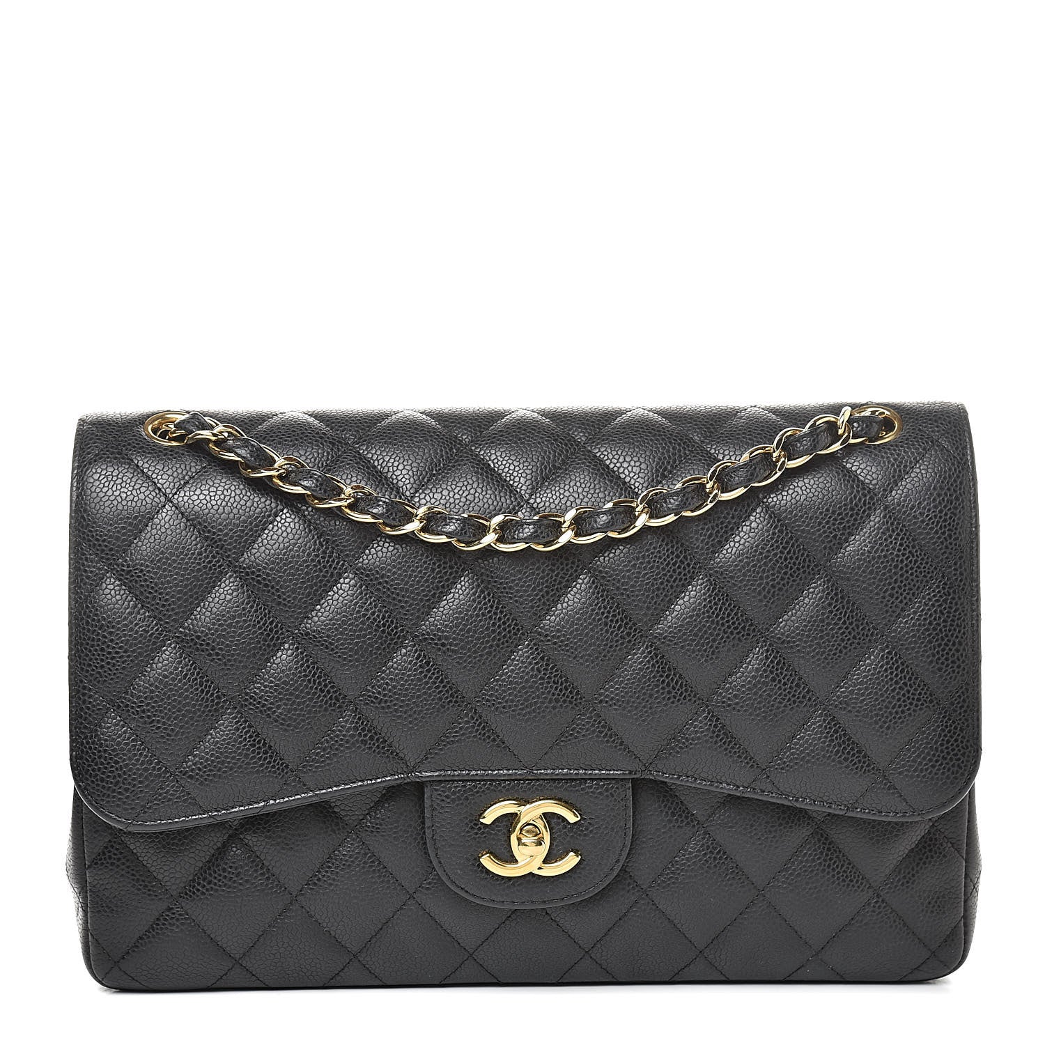 Chanel Caviar Quilted Jumbo Double Flap Black 1 of 11