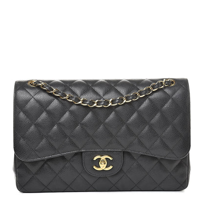 Chanel Caviar Quilted Jumbo Double Flap Black 1 of 11