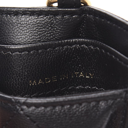 Chanel Goatskin Quilted 19 Card Holder On Chain Black 8 of 9