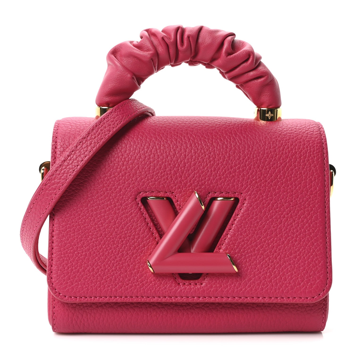 Louis Vuitton Taurillon Smooth Calfskin Scrunchie Twist One Handle PM Pondichery Pink 1 of 9