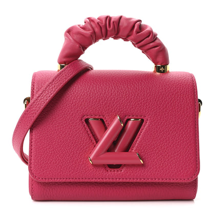 Louis Vuitton Taurillon Smooth Calfskin Scrunchie Twist One Handle PM Pondichery Pink 1 of 9