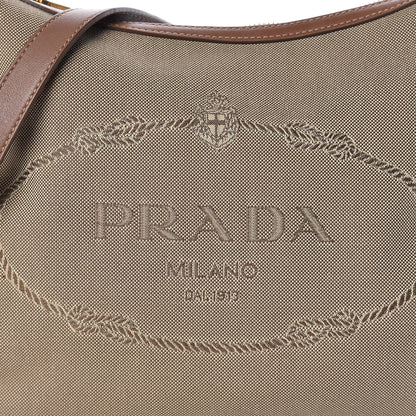 Prada Jacquard Logo Small Flat Messenger Bag Corda Brandy 10 of 10