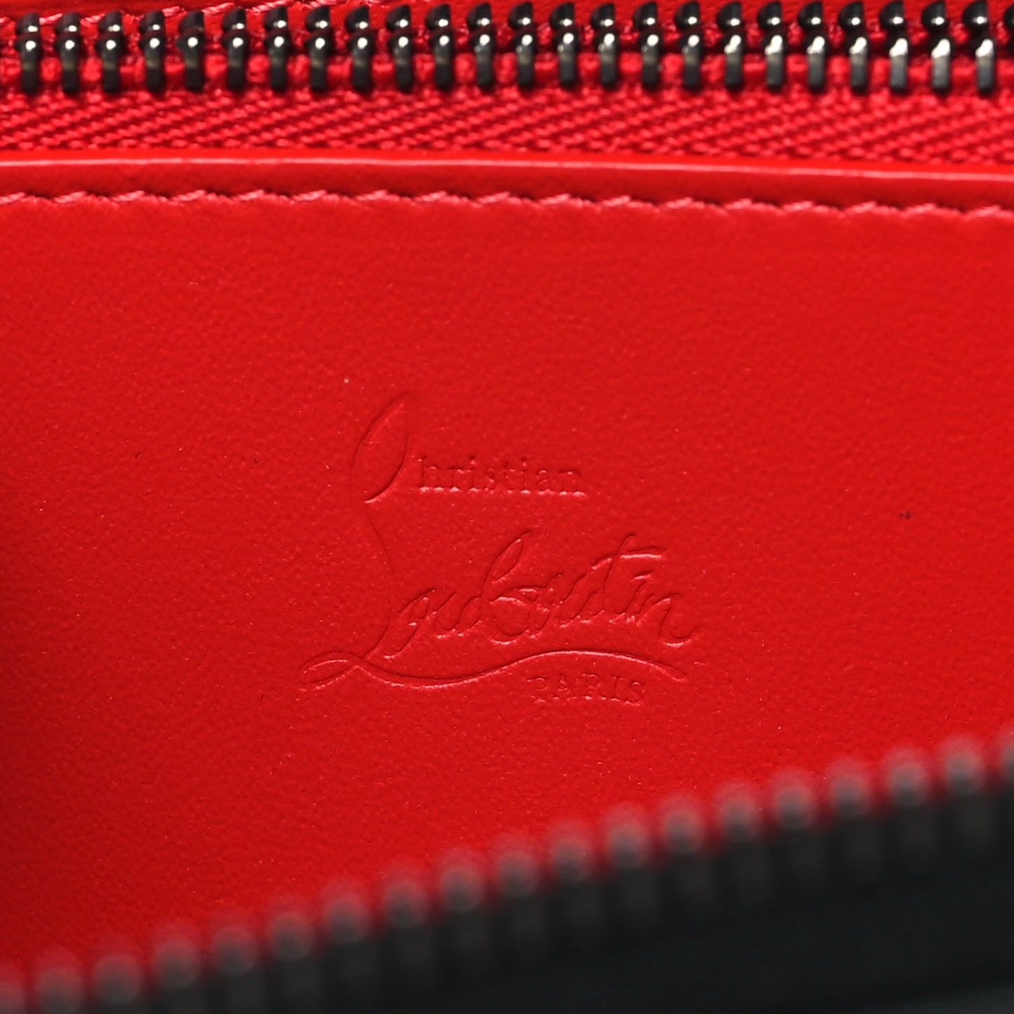 Calfskin Padded Loubinthesky Embossed Wallet Black