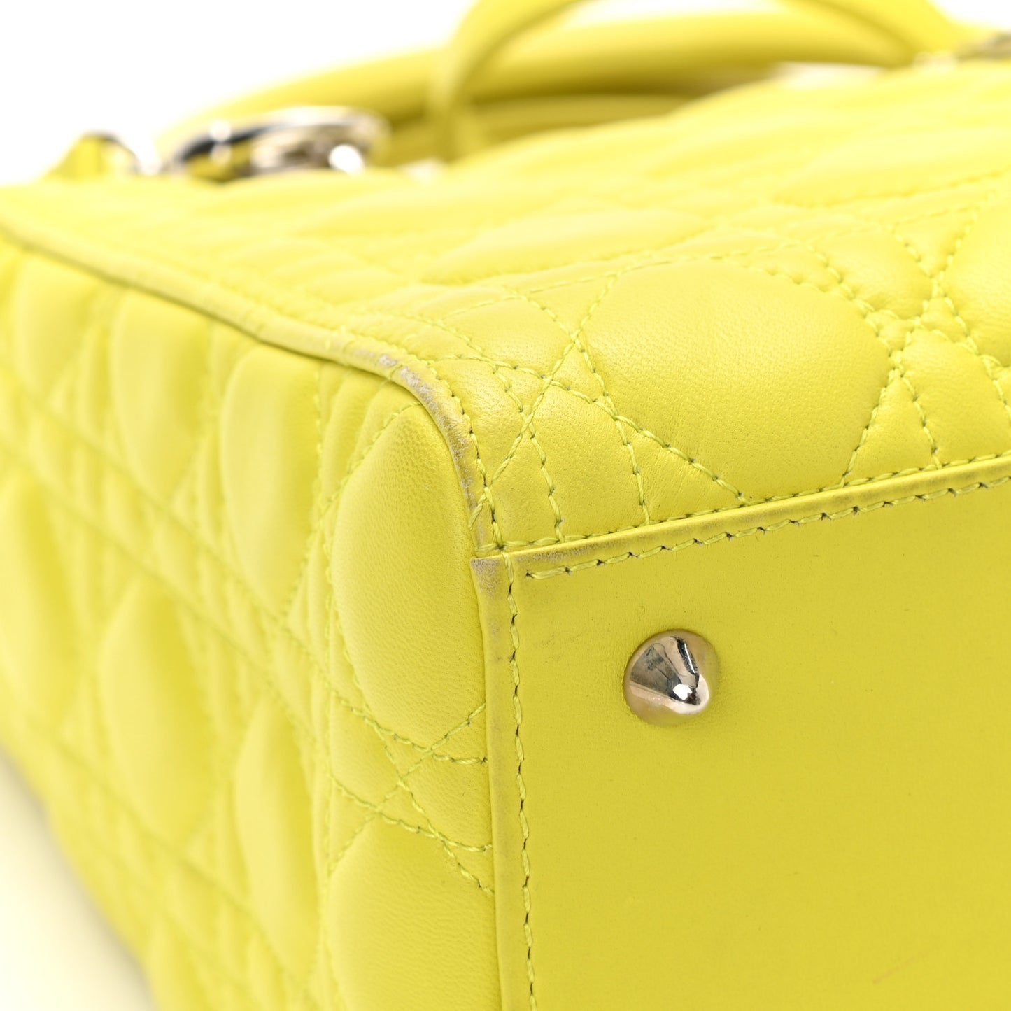 Lambskin Cannage Medium Lady Dior Vert Acid