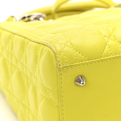 Christian Dior Lambskin Cannage Medium Lady Dior Vert Acid 16 of 18