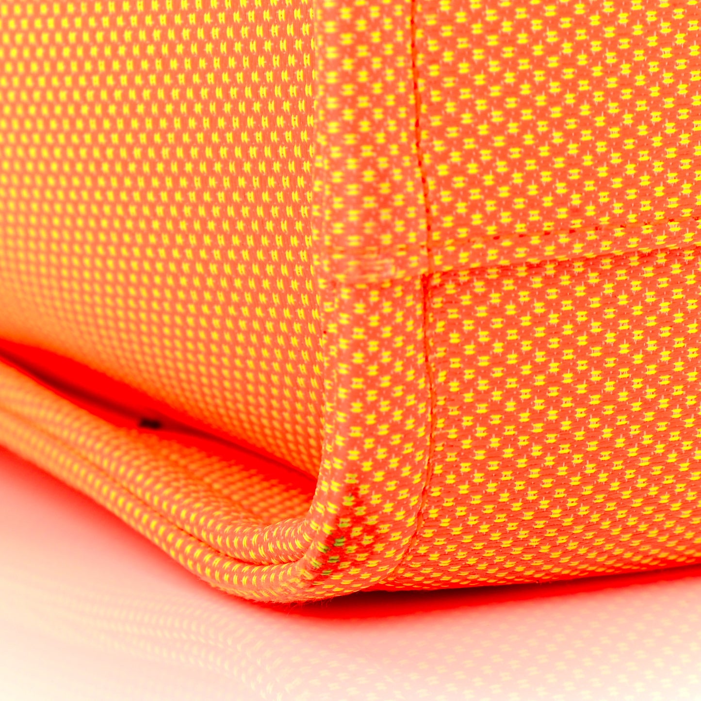 Mixed Fibers Calfskin Small Deauville Tote Orange Yellow