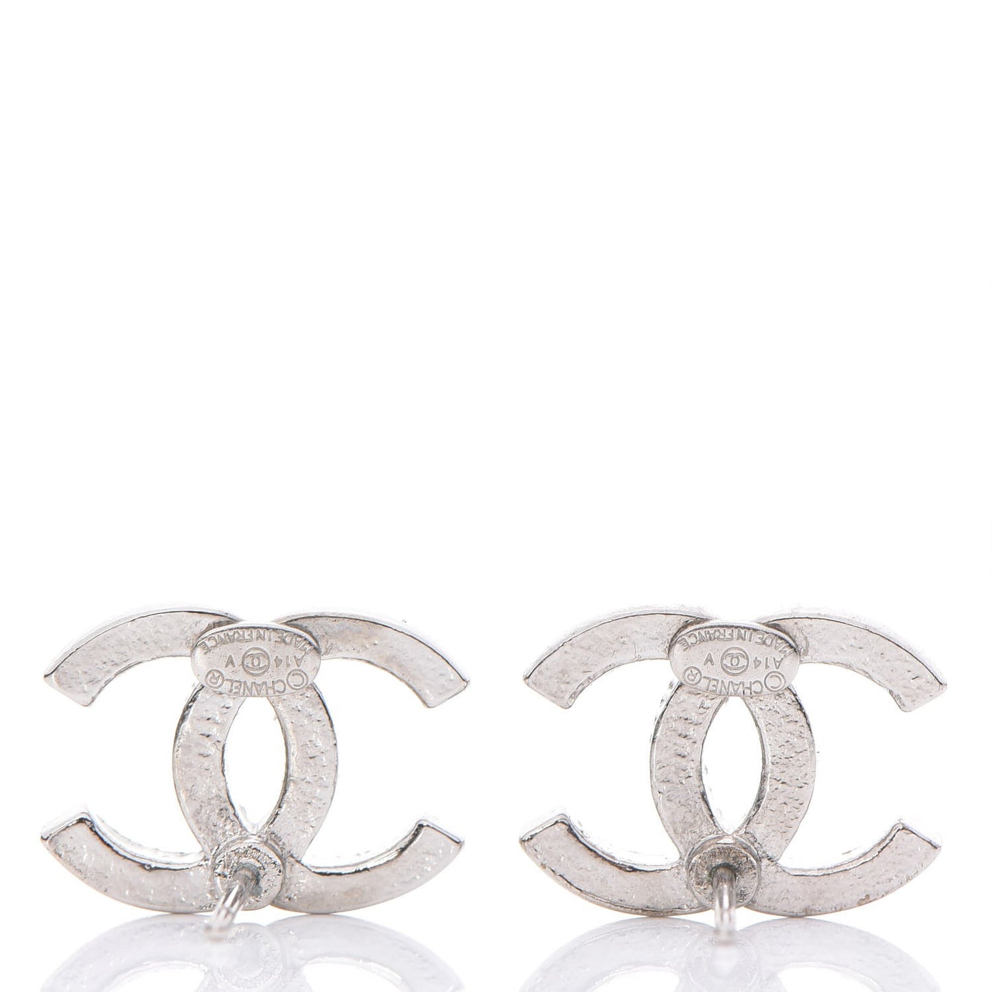 Crystal CC Earrings Silver