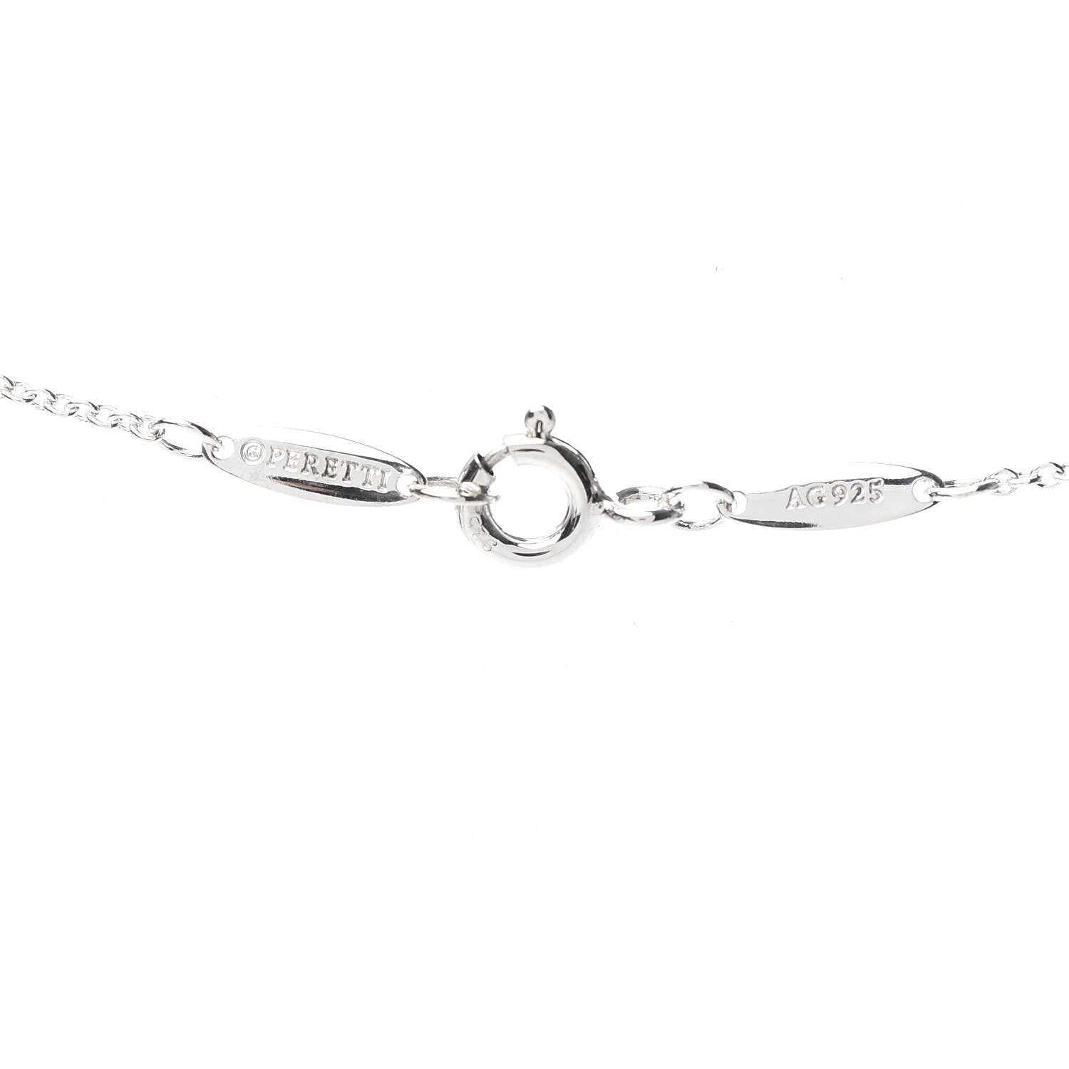 Tiffany Sterling Silver Diamond .03ct Elsa Peretti Diamonds by the Yard Pendant Necklace 6 of 7