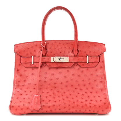 Hermes Ostrich Birkin 30 Rouge Vif 1 of 15