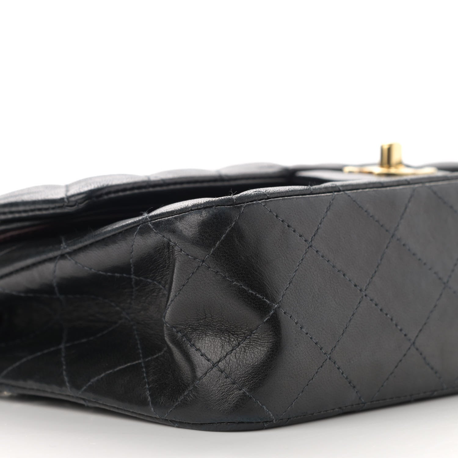 Chanel Lambskin Quilted Medium Double Flap Navy 8 of 13