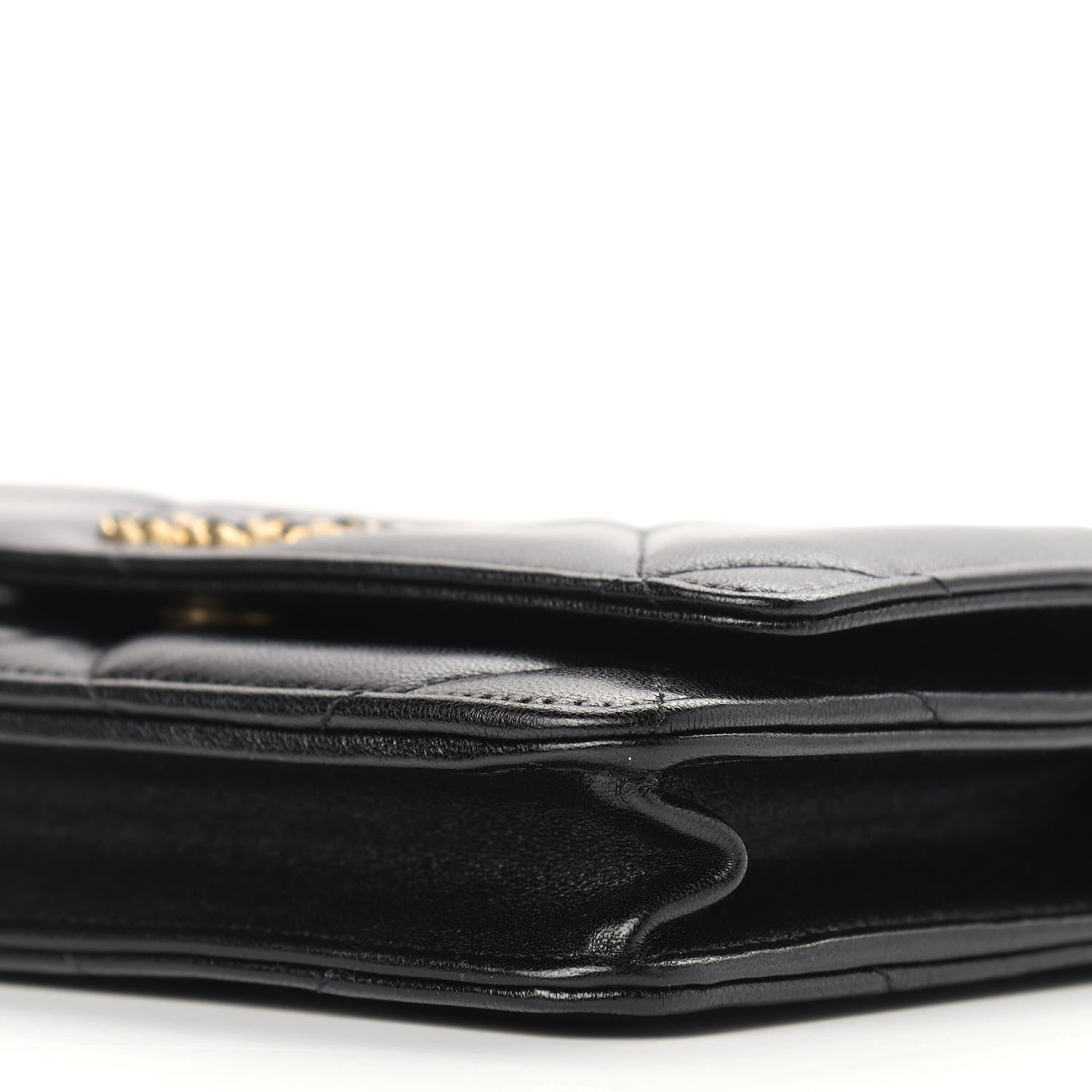 Chanel Goatskin Quilted Chanel 19 Wallet On Chain WOC Black 10 of 11
