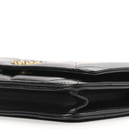 Chanel Goatskin Quilted Chanel 19 Wallet On Chain WOC Black 10 of 11