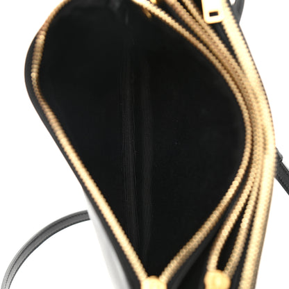 Celine Lambskin Small Trio Crossbody Bag Black 6 of 9