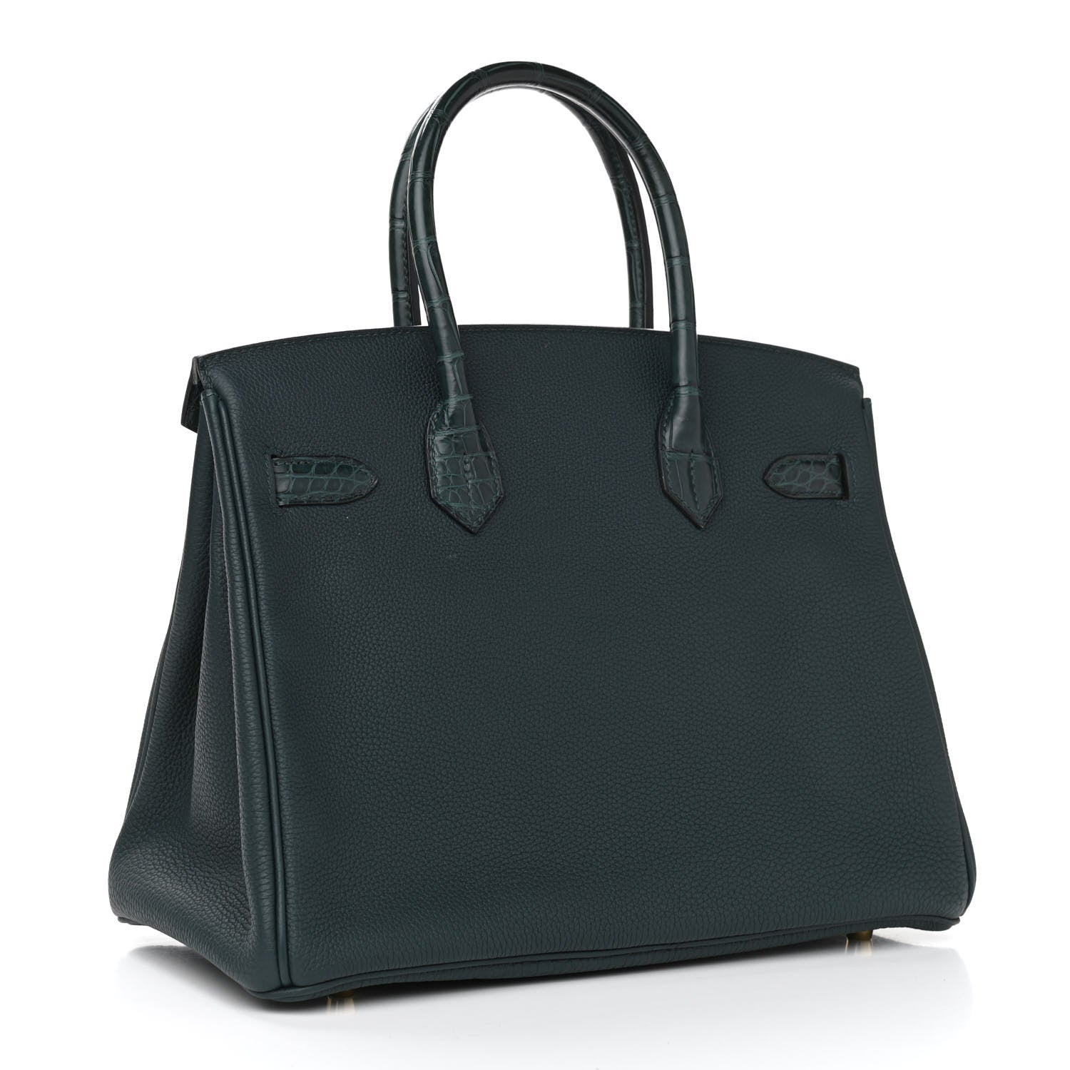 Hermes Togo Matte Alligator Birkin Touch 30 Vert Cypress 3 of 10