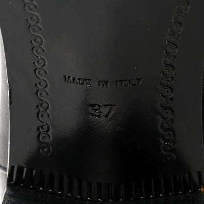 Chanel Calfskin CC Logo Mid Calf Boots 37 Grey Black 8 of 10