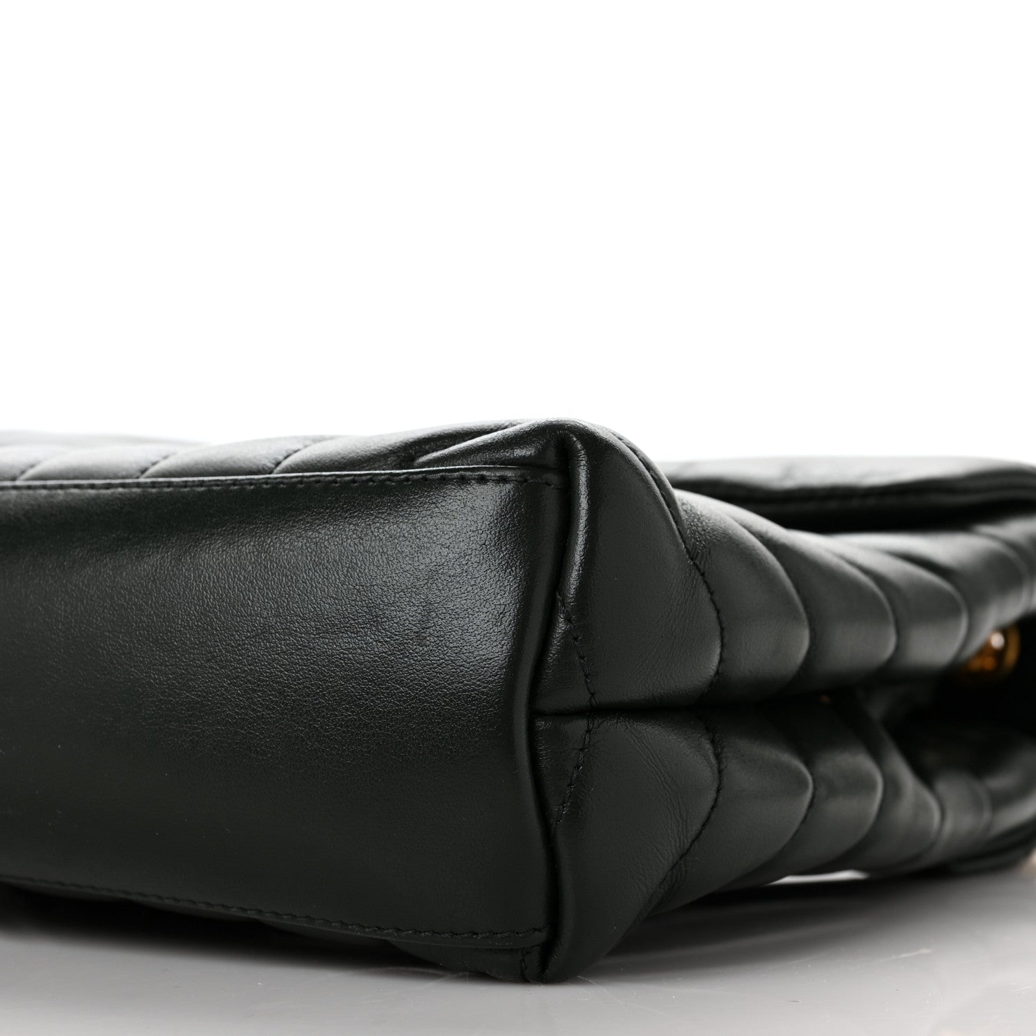Saint Laurent Calfskin Y Quilted Monogram Small Loulou Chain Satchel Olive 7 of 8