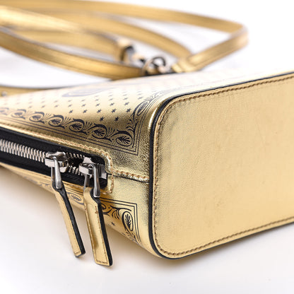 Gucci X SEGA Calfskin GUCCY Stars Mini Dome Shoulder Bag Gold 9 of 11