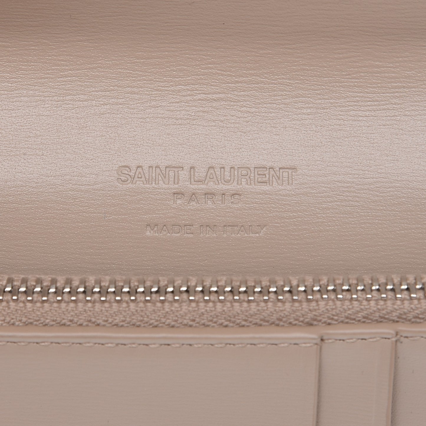 Calfskin Fragments Flap Wallet Dark Beige