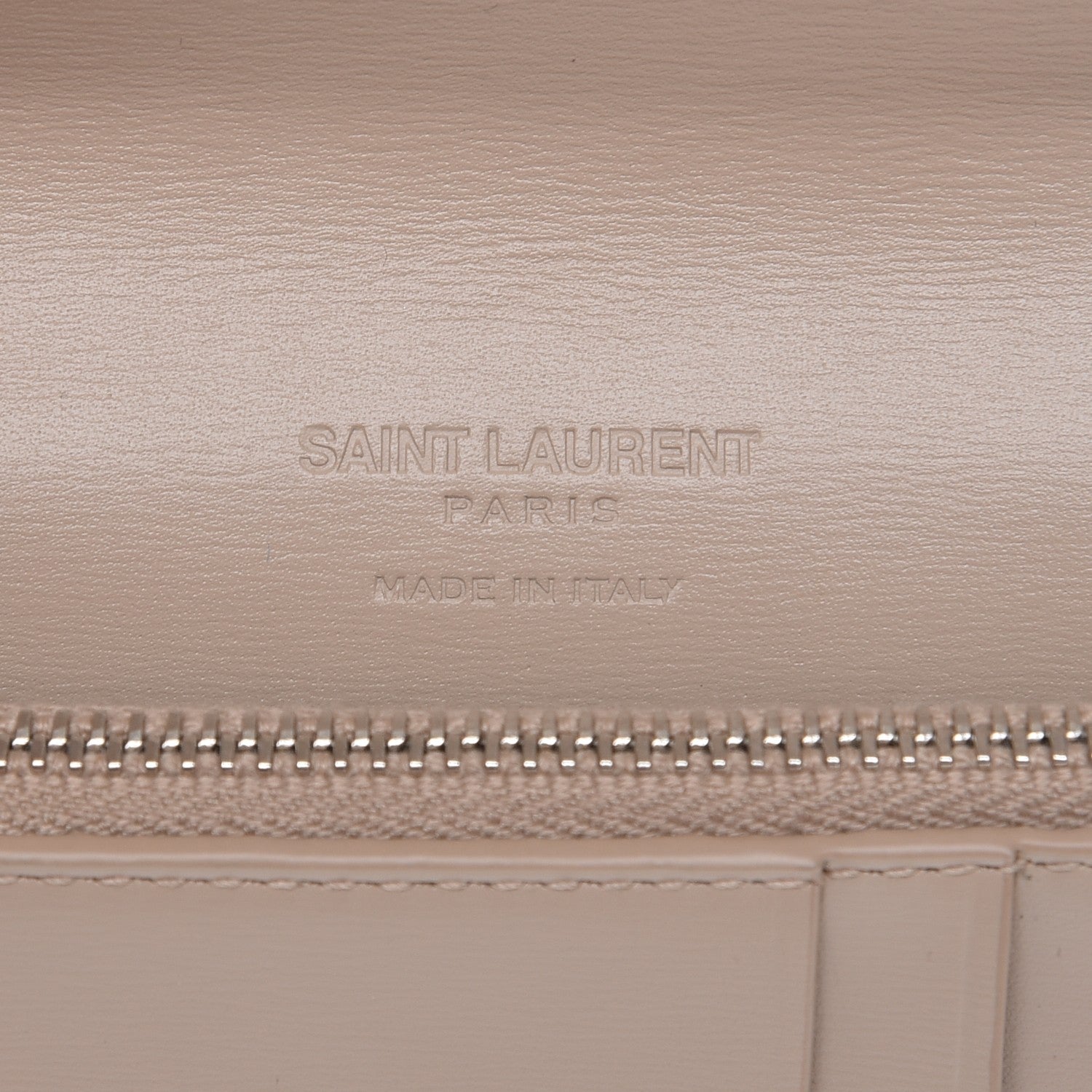 Saint Laurent Calfskin Fragments Flap Wallet Dark Beige 6 of 8