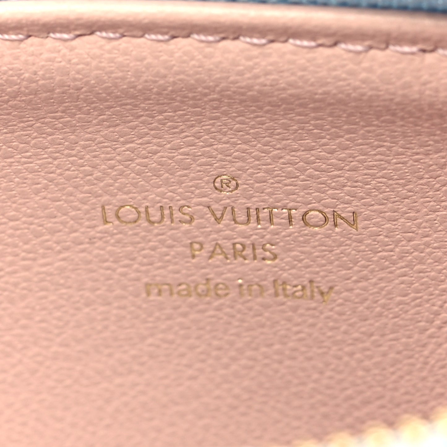 Metallic Lambskin Embossed Monogram Coussin BB Blue