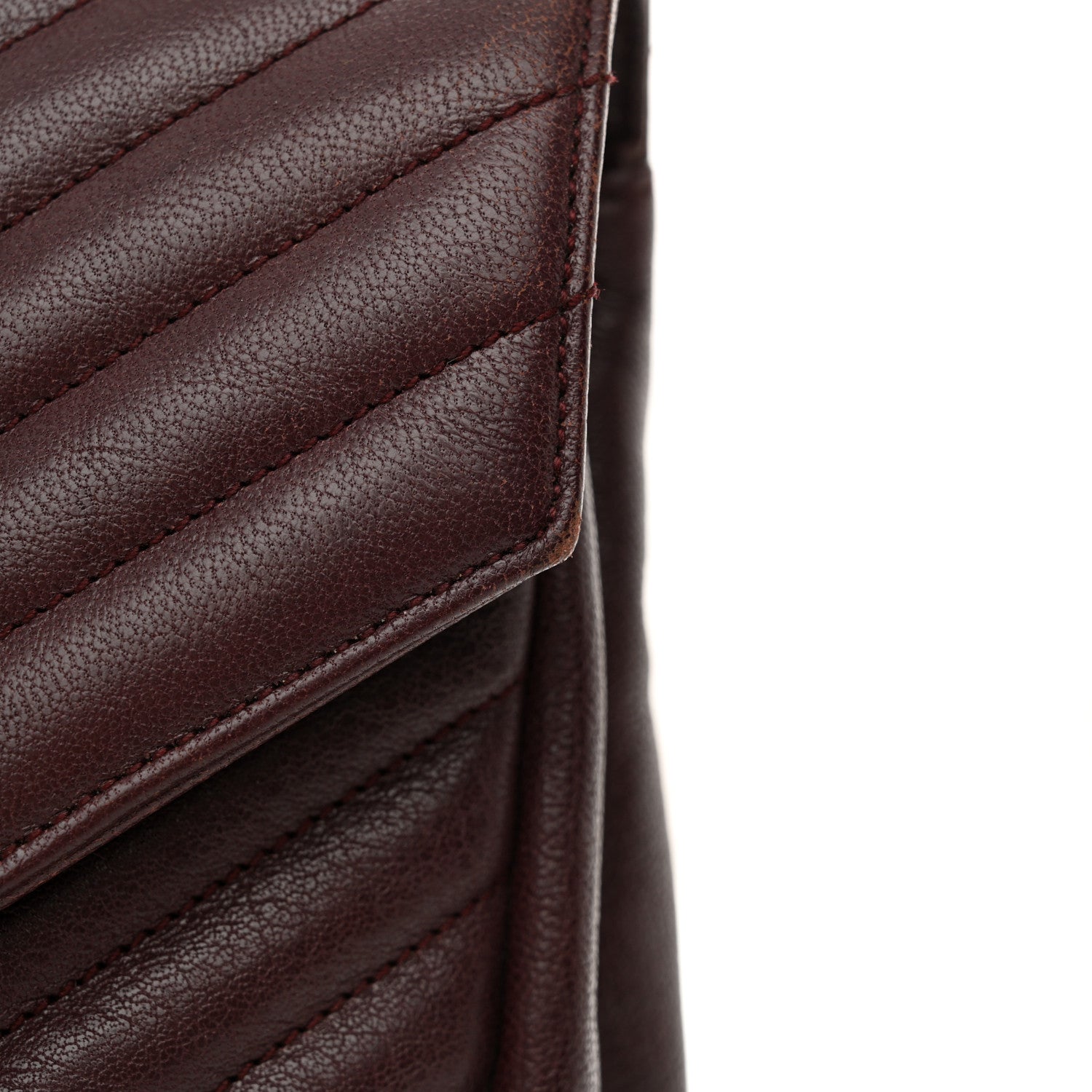 Saint Laurent Sheepskin Matelasse Chevron Large College Monogram Satchel Amaranto 11 of 14