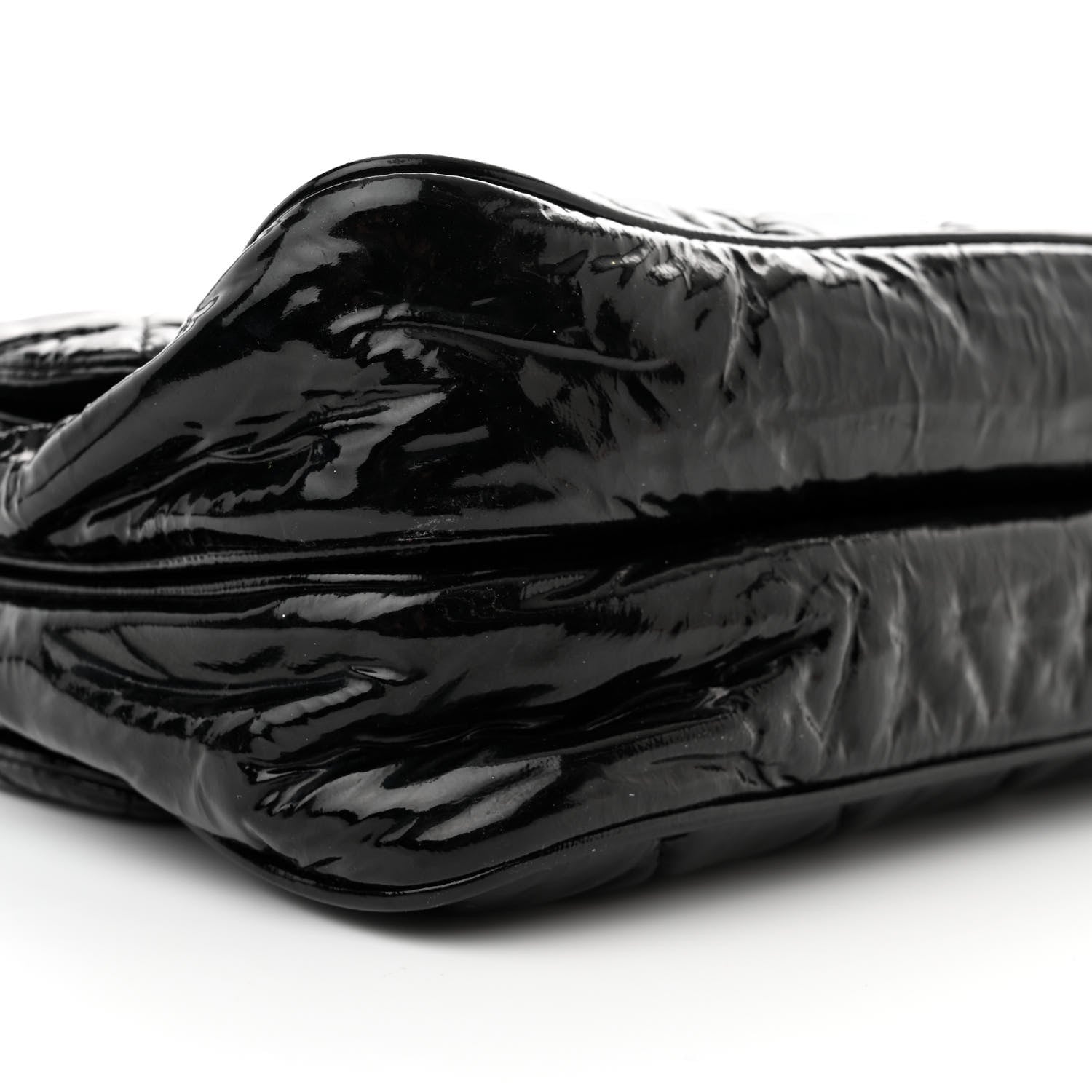 Chanel Patent Quilted Day Glo Flap Bag Black 10 of 11