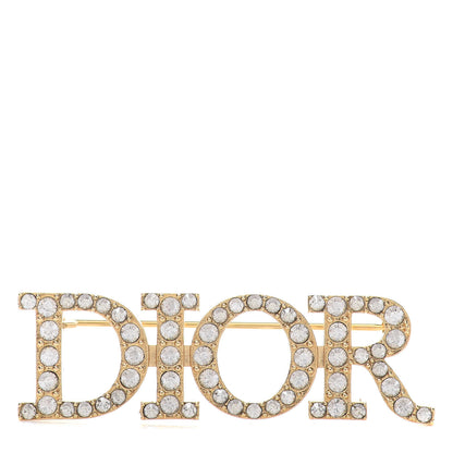 Christian Dior Metal Crystal Dio(r)evolution Brooch Gold 1 of 4