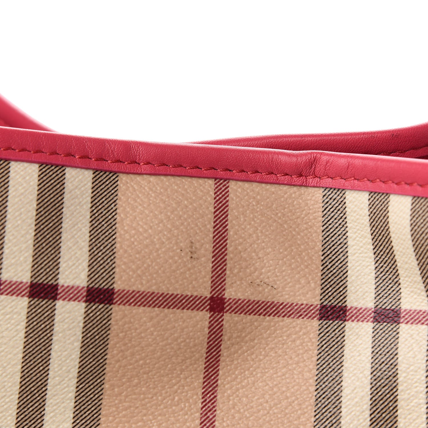 Burberry Haymarket Check Bow Canterbury Tote Pink 11 of 11
