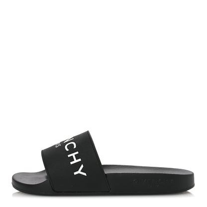 Givenchy Rubber Logo Pool Slide Sandals 35 Black 1 of 11