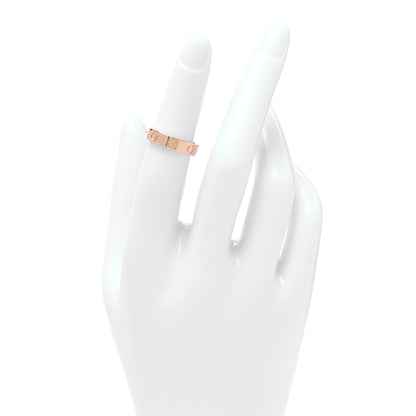 Cartier 18K Pink Gold Diamond 4mm LOVE Wedding Band Ring 48 4.5 2 of 4