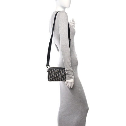 Christian Dior Oblique Pouch Navy Blue 3 of 14