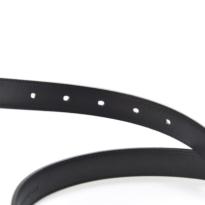 Saint Laurent Smooth Calfskin Monogram Square Buckle Belt 75 30 Black 3 of 5