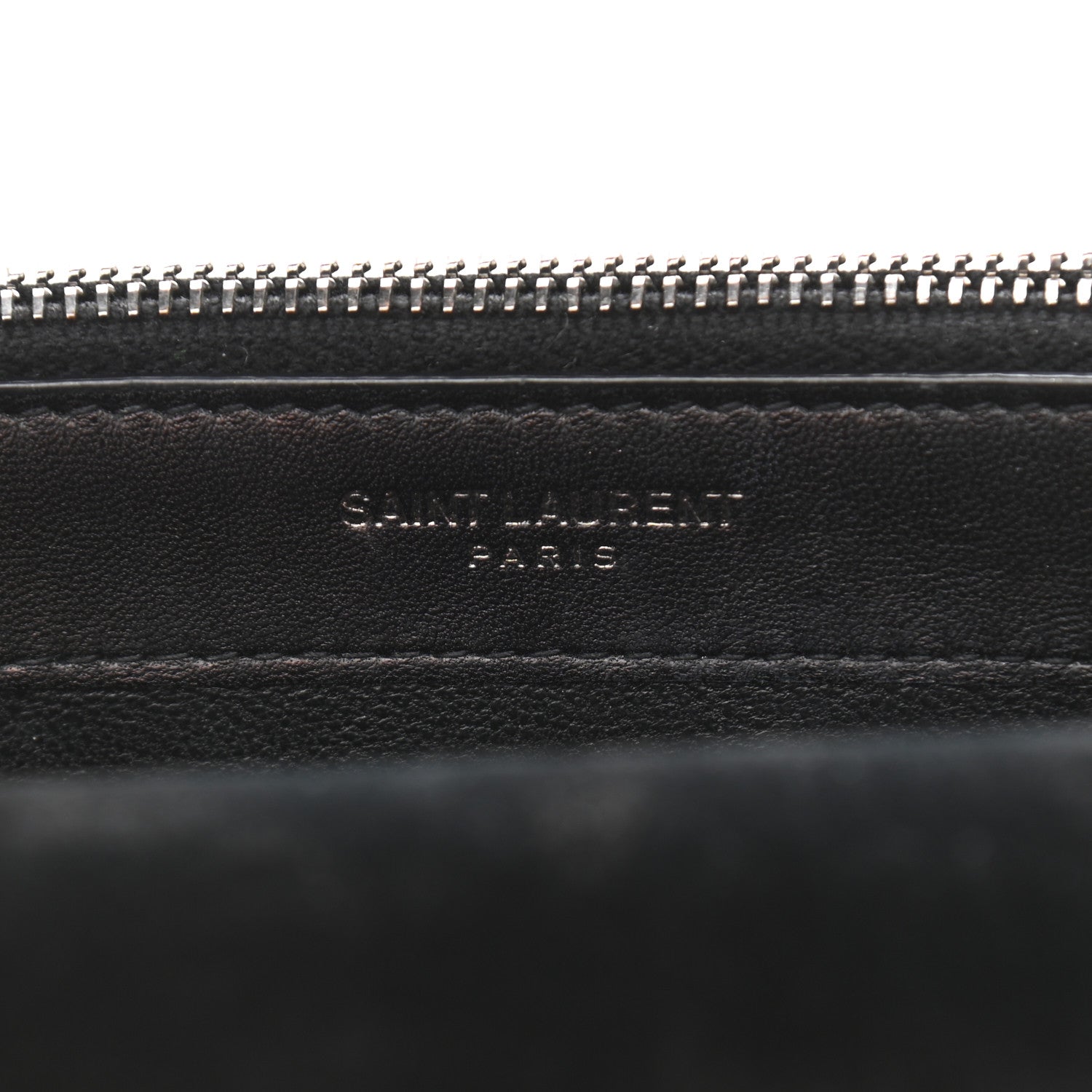 Saint Laurent Metallic Calfskin Classic Monogram Kate Tassel Chain Wallet Gun Metal 7 of 12