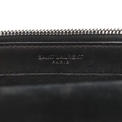 Saint Laurent Metallic Calfskin Classic Monogram Kate Tassel Chain Wallet Gun Metal 7 of 12