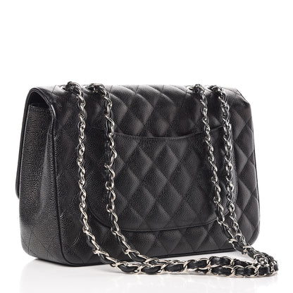 Chanel Caviar Quilted Jumbo Single Flap Black 3 of 11