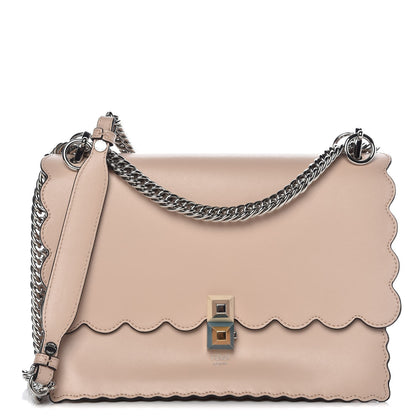 Fendi Vitello Liberty Scalloped Studded Kan I Shoulder Bag Plaster 1 of 7