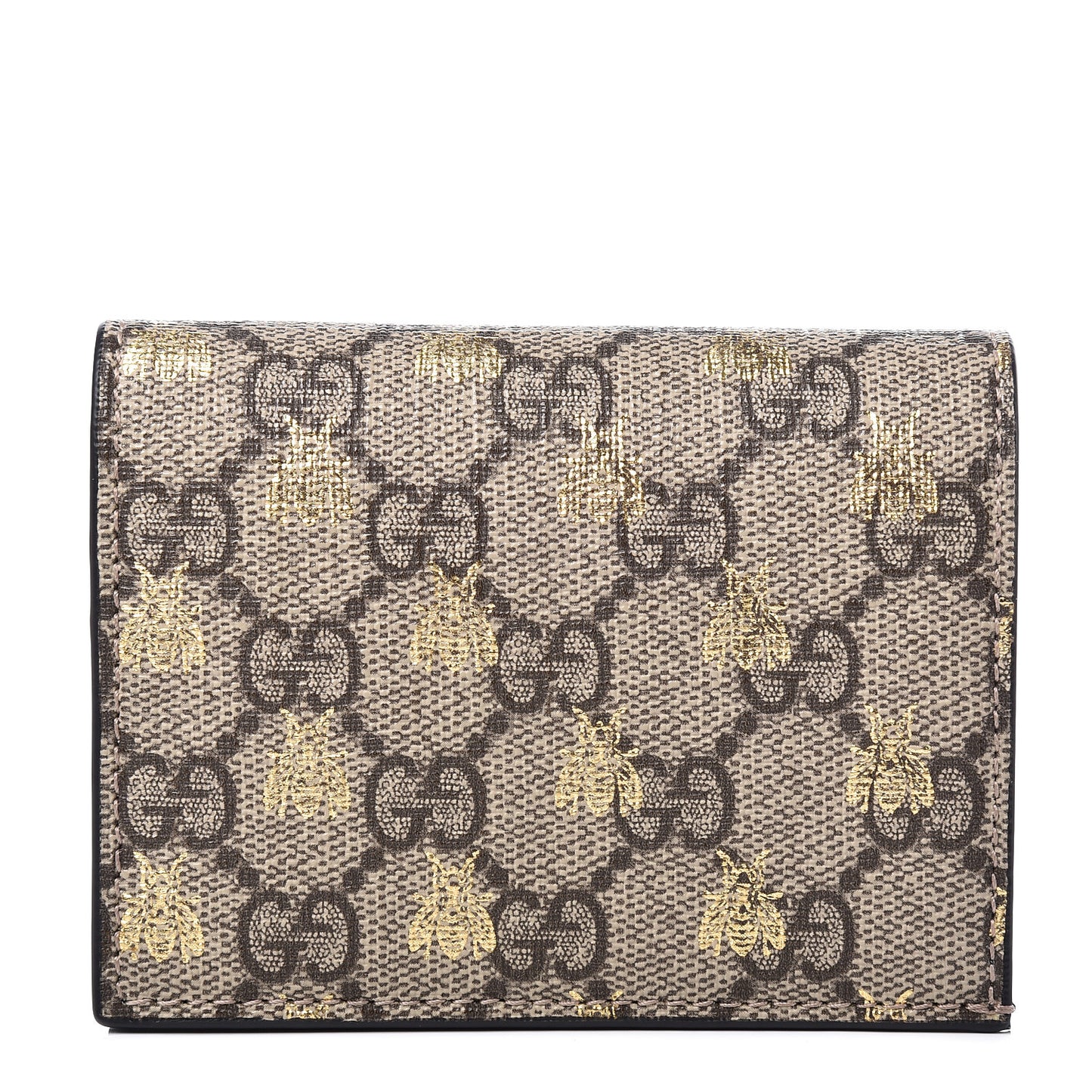 GG Supreme Monogram Bee Print Card Case