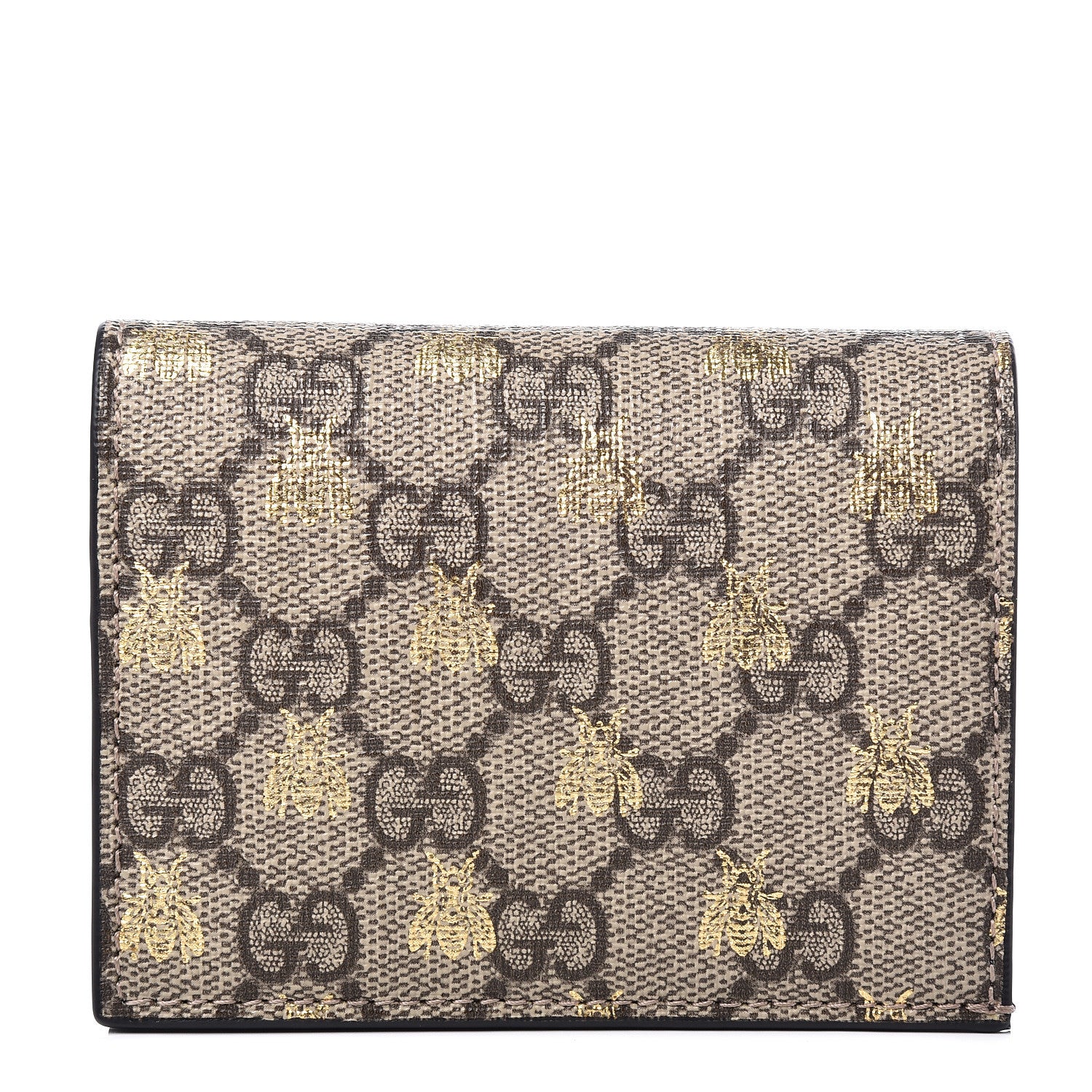 Gucci GG Supreme Monogram Bee Print Card Case 1 of 8